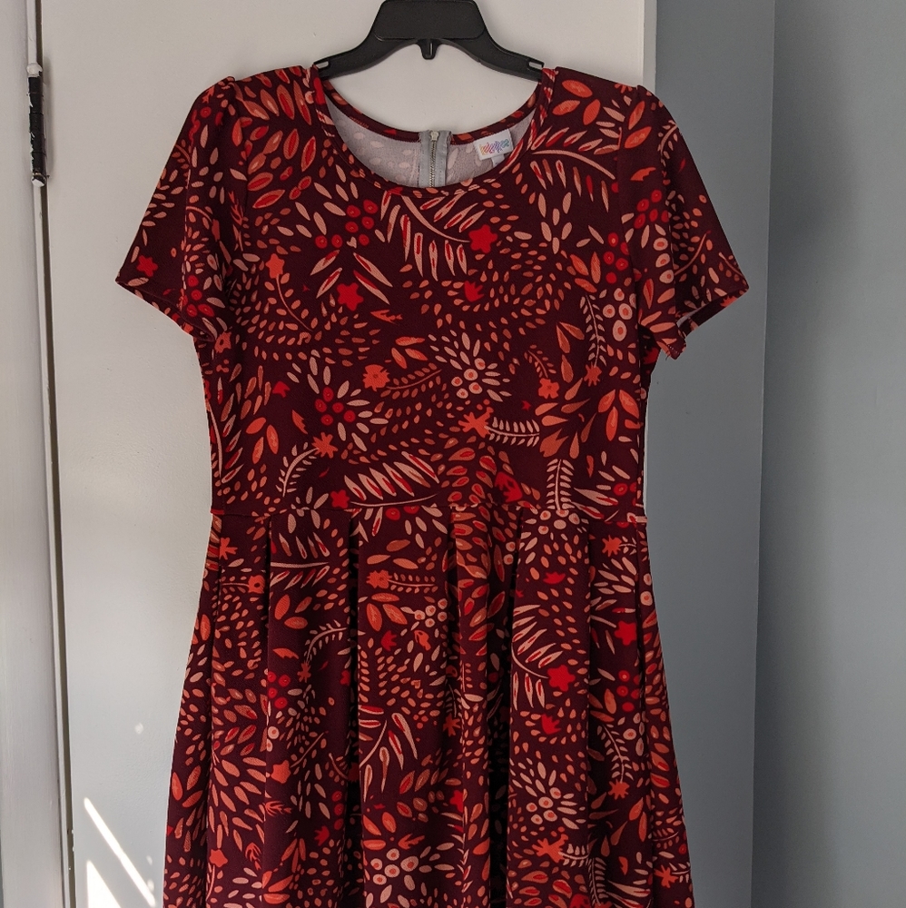 LuLaRoe Amelia Dress Size 2xl Fall Foliage